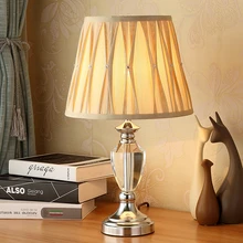 Современный простой роскошный и теплый Спальня Кабинет прикроватный стол для письма Хрустальная настольная лампа