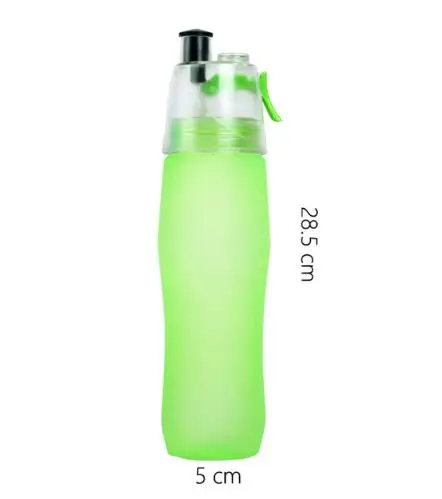 Креативная бутылка для воды спортивный спрей бутылка увлажняющий Велоспорт Спорт Тренажерный зал питьевые бутылки 740 мл garrafa - Цвет: Зеленый