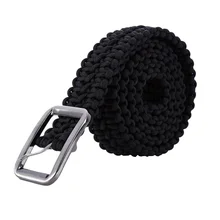 Ремень из Паракорда, Открытый спортивный пояс, пояс для кемпинга, скалолазания, черный Паракорд для выживания, 550 парашютный шнур, прочная стальная пряжка, Новинка
