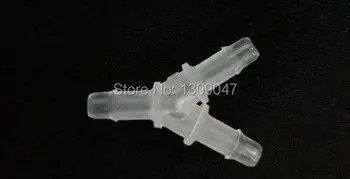 

50pcs/lot Large format solvent printer ink tube connector Y shape ink pipe plastic connectors 6mm*4mm