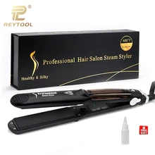 2019 New Steam Straightener Professional Hair Straightener Ceramic Fast Heat Vapor Flat Iron Led Ferro Plate Hair styling tool