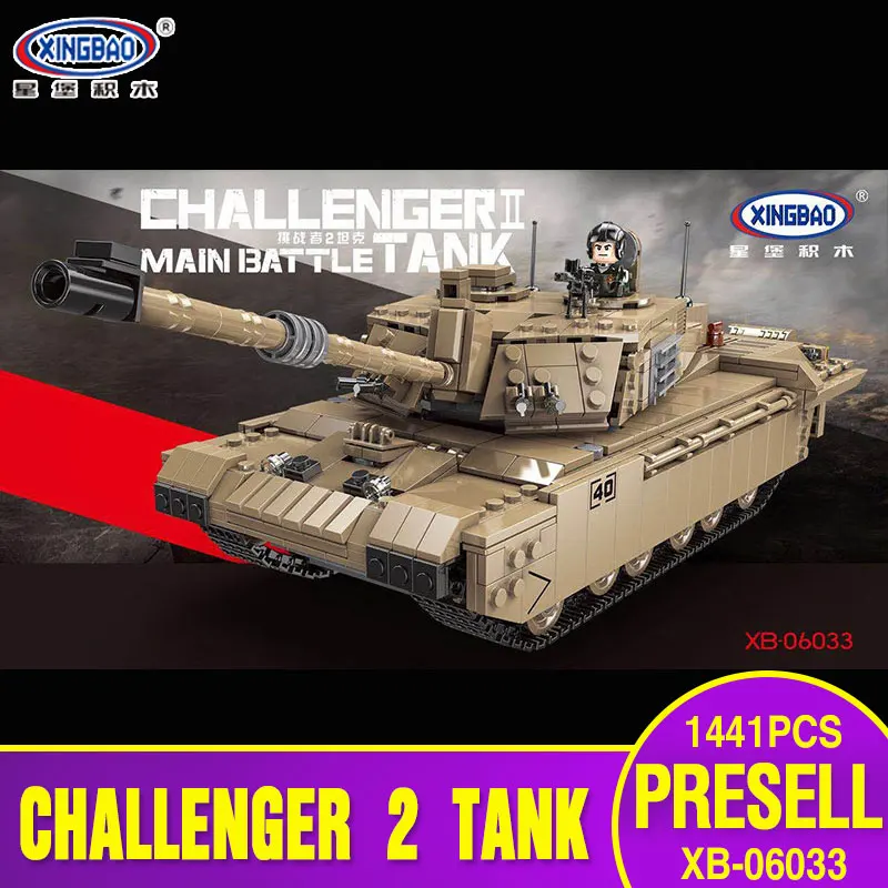 

XINGBAO 06033 Military Series The Challenger 2 Tank Set Building Blocks Bricks Tank Toys Model Kid Toys Birthday Christmas Gifts