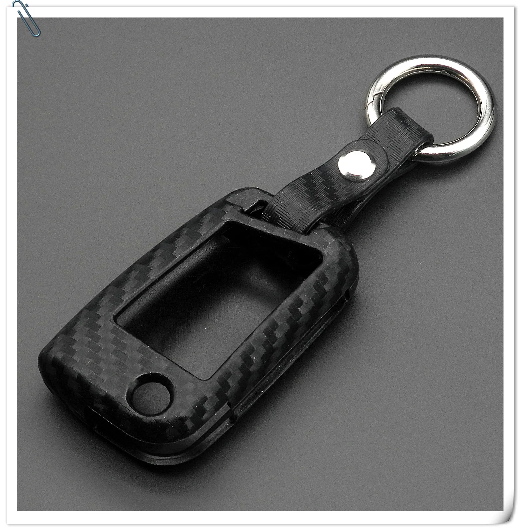Keyforkess 10X Cover portachiavi in Silicone in fibra di carbonio per VW Polo Golf 7 Tiguan Skoda Octavia Kodiaq Karoq SEAT Ateca Leon Ibiza - HTB1lCtmwfImBKNjSZFlq6A43FXaq