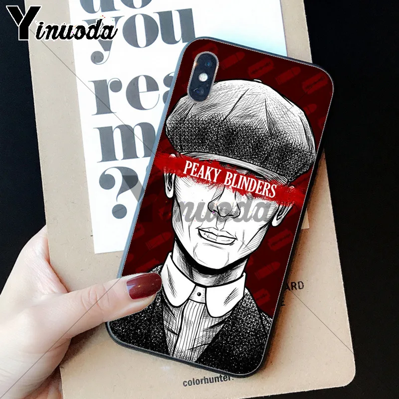 Yinuoda Peaky blinds TPU Мягкий силиконовый черный чехол для телефона для Apple iPhone 8 7 6 6S Plus X XS MAX 5 5S SE XR Чехол для мобильного телефона - Цвет: A16