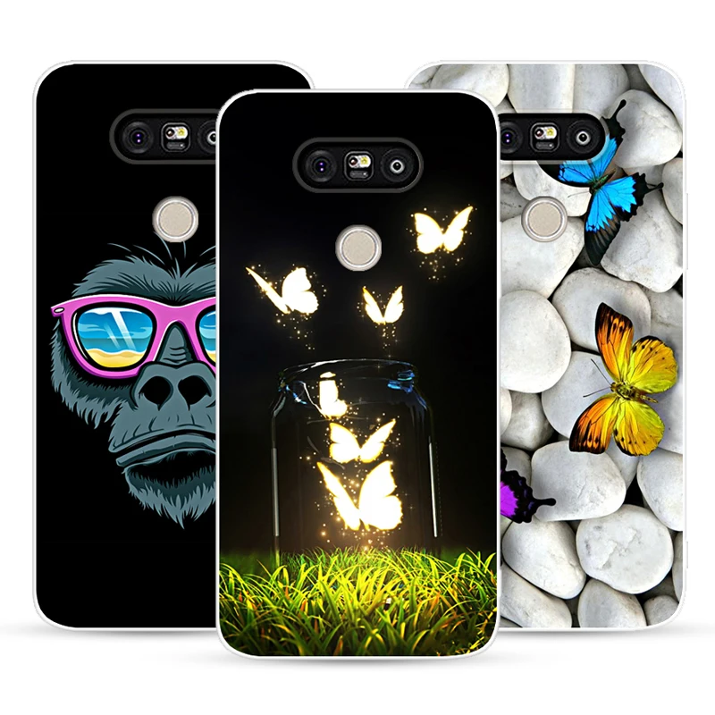 Fashion Phone Case For LG G5 G6 Xpower2 Transparent Printing Drawing Silicone Cover X power2 |