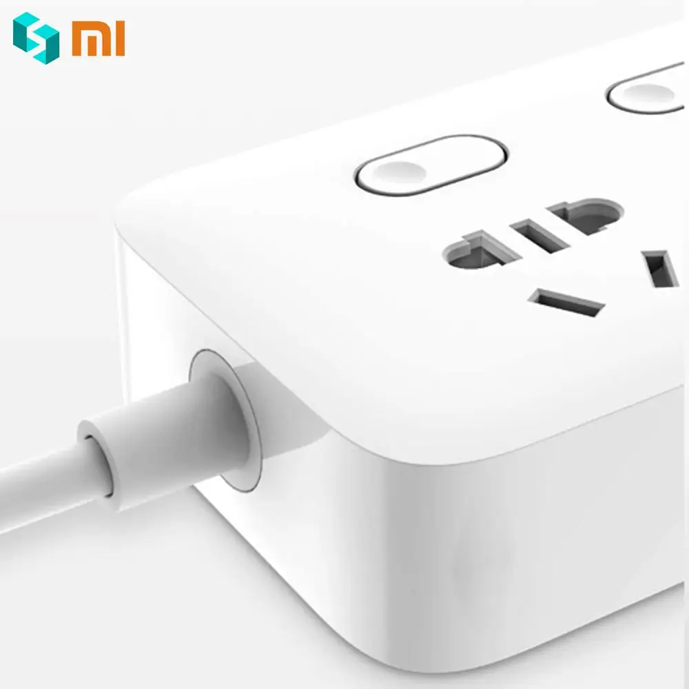 Оригинальная розетка Xiaomi Mijia, силовые полосы, 4 гнезда, индивидуальное управление, 3 USB, 5 В, 2.1A, быстрая зарядка, удлинители с безопасной зарядкой