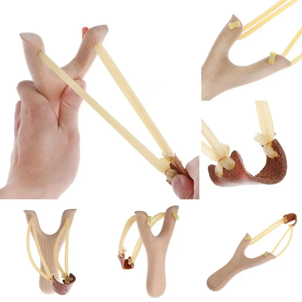 

Durable Powerful Wood Outdoor Camping Hunting Slingshot Catapult As the picture shown Over 3 Years Old