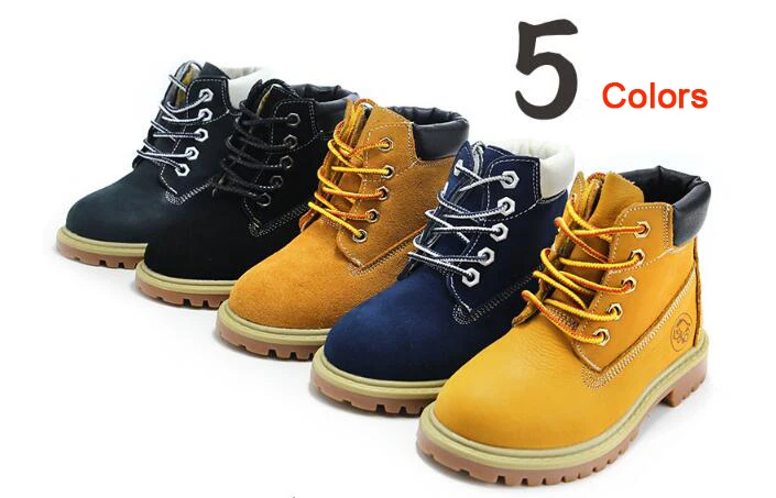 

Kids Autumn Spring walking shoes Children genuine leather Martin shoes Baby Boys girls sports Shoes kids walking boots big