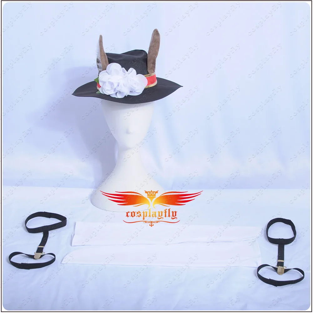 x_01Game LoveLive!Sunshine!! Aqours Bremen Band Ohara Mari Cosplay Costume Women Chocolate Maid Uniform Dress Ruffles Armlet +Hat  (7)