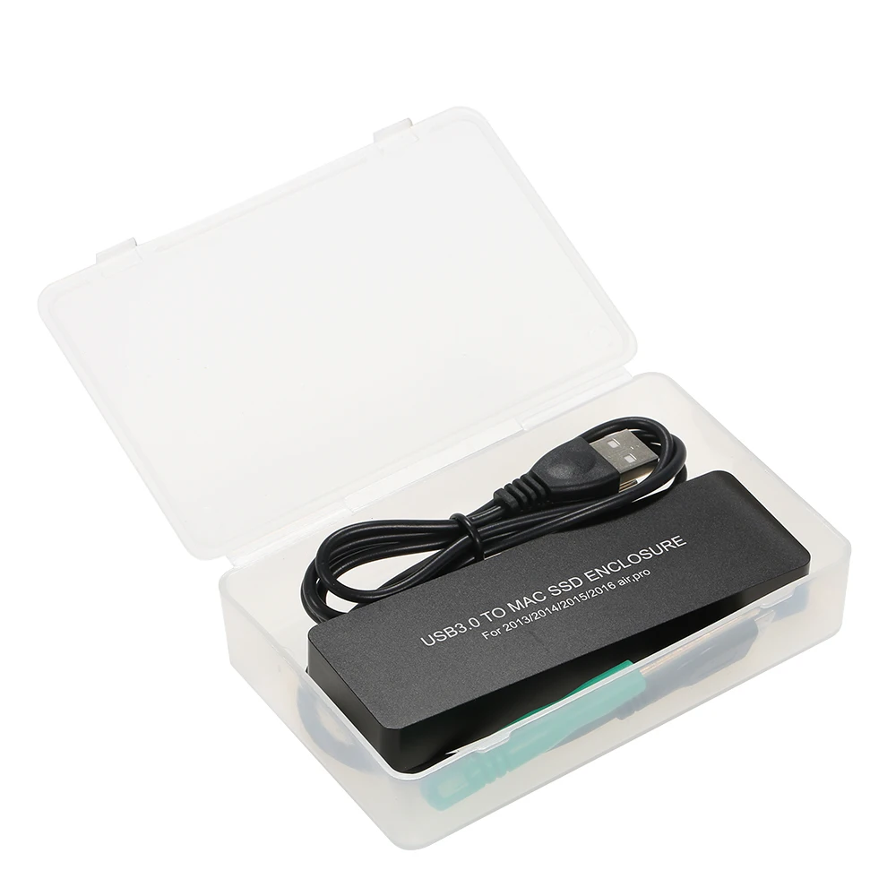 Корпус SSD для Macbook(2013) USB 3,0 для SSD адаптер с Чехол считыватель SSD для Macbook Air Pro retina