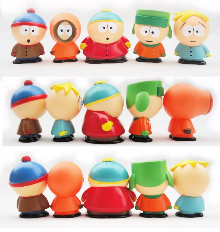 

6cm Anime South Park Stan Kyle Eric Kenny Leopard 6cm PVC Action Figure Collectible Model Toy For Kids Gifts