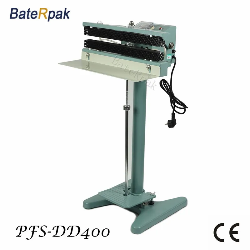 

PFS-DD400 Double Direct heatting foot step sealer,band sealing machine,kraft paper bag,aluminum foil film bag pedal sealer,220V