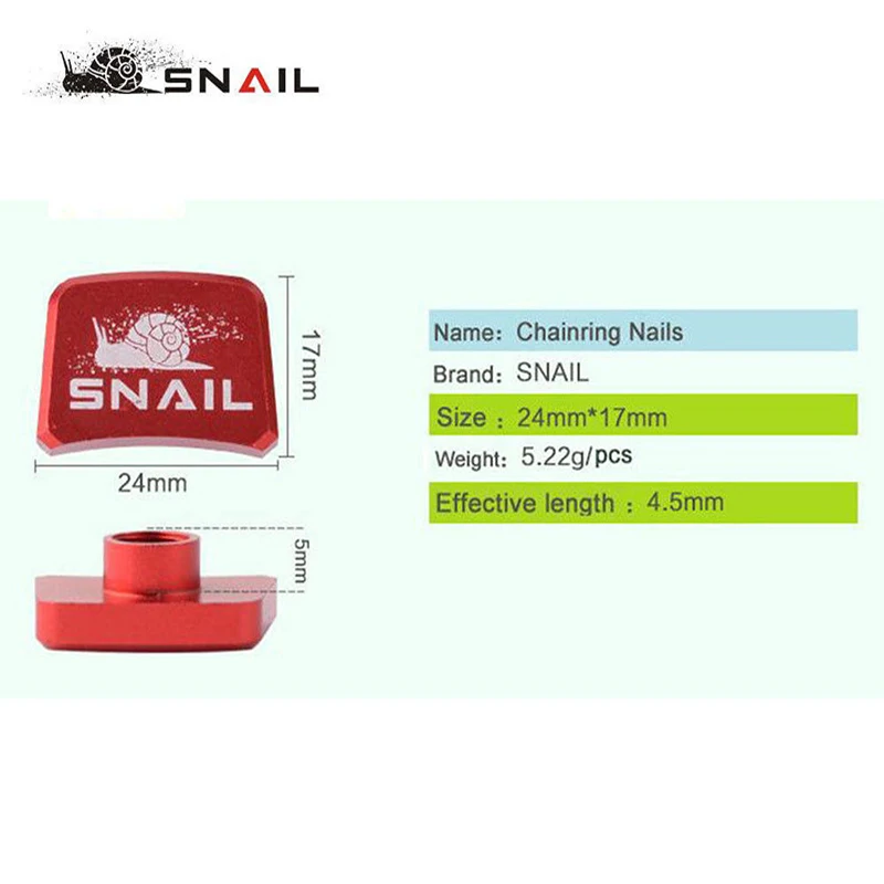 SNAIL MTB Bike Chainring Bolts Crankset Screws Square Cycling Chainwheel Nails Fixed Nut Chainring Bolts Bike Chainwheel Plate  (3)