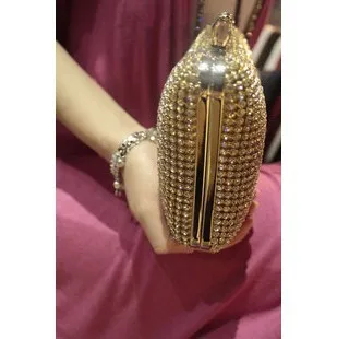 Женская вечерняя сумочка наивысшего качества с бриллиантами, украшенная жемчужинами, клатчи на день, кошельки, свадебная сумочка с цепочкой, Bolsas Femininas, 3 вида цветов - Цвет: gold