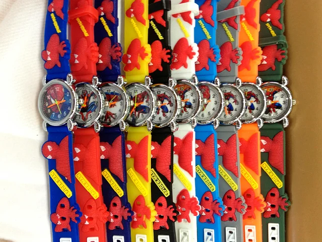 2016Hot Sale Spiderman Watches 10pcs/lot Children Cartoon Watch Kids Cool 3D Rub 2016Hot Sale Spiderman Watches 10pcs/lot Children Cartoon Watch Kids Cool 3D Rub