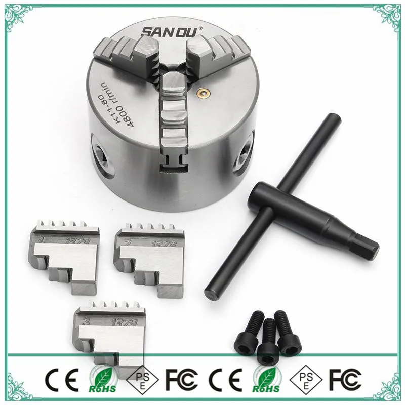 K11 100 K11 100 high precision three/3 jaw chuck self centering chucks 100mm 4 inch for