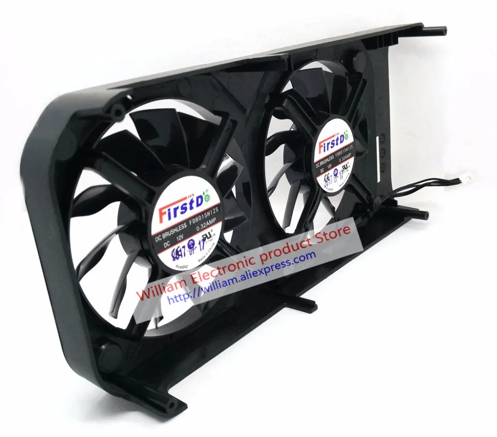 Original FD8015H12S DC12V 0.32A for palit geforce gtx 1050 ti dual Graphics card cooling fan 1set (shell + 2pcs) Original FD8015H12S DC12V 0.32A for palit geforce gtx 1050 ti dual Graphics card cooling fan 1set (shell + 2pcs)