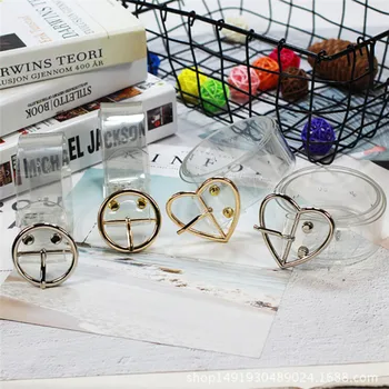 

Women's Cute Transparent Heart Circle Belt Buckle Waist Sweet Female Belt 105cm 4 Styles