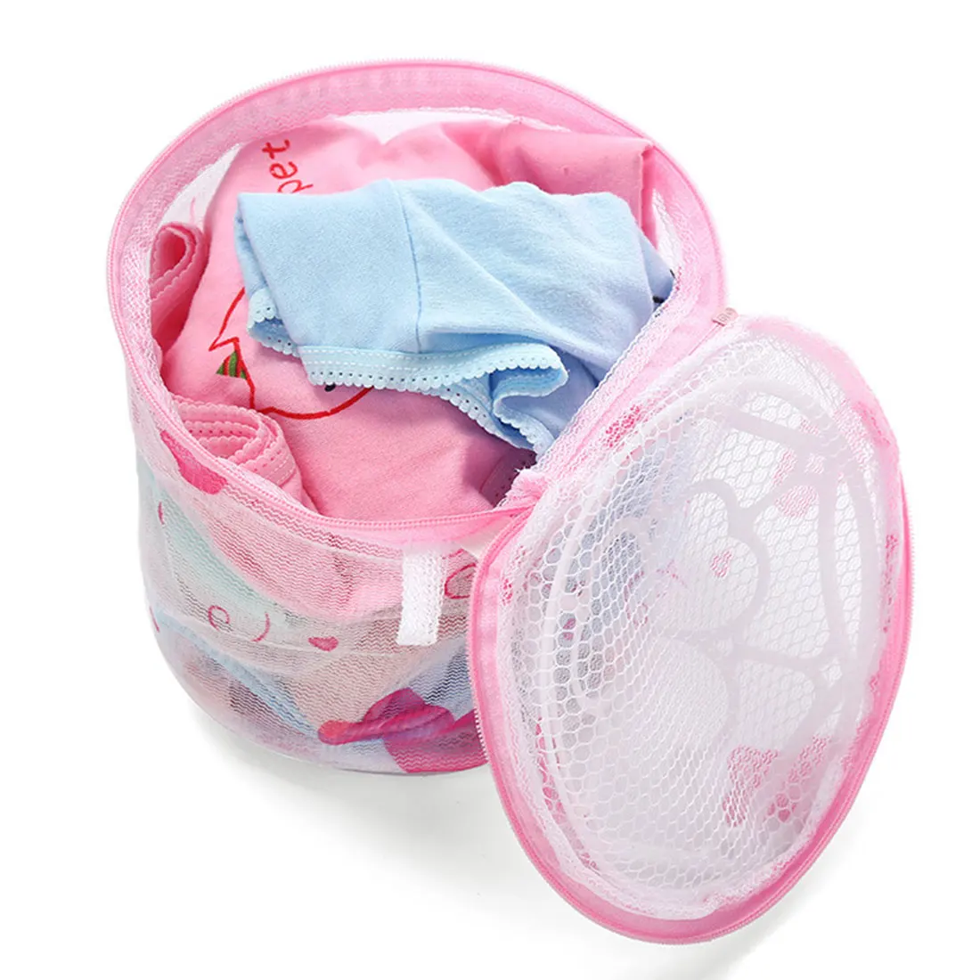 

Cleaning Neatening Washing Basket printed flower laundry basket for dirty clothes Mesh Clothing Underwear storage organizers