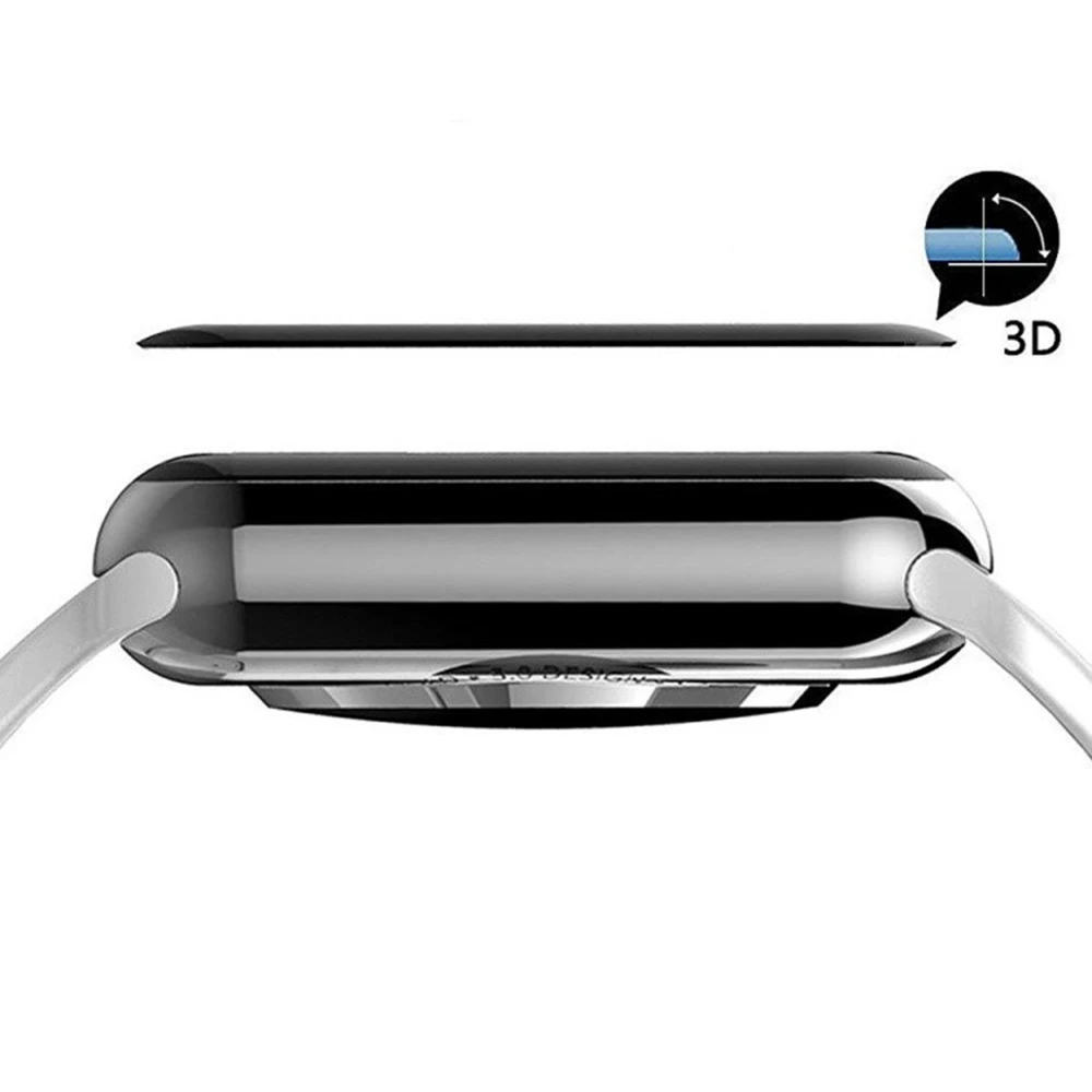 URVOI изогнутая полноразмерная пленка для apple watch 38 мм 42 1 2 3 ремешка 3D Защитная iWatch