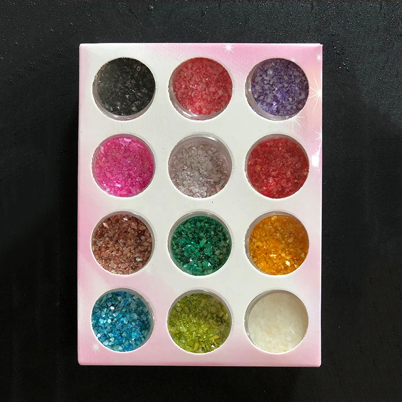 12 pots Nails Abalone оболочка фрагменты текстура натуральный морской Корпус 3d наклейка