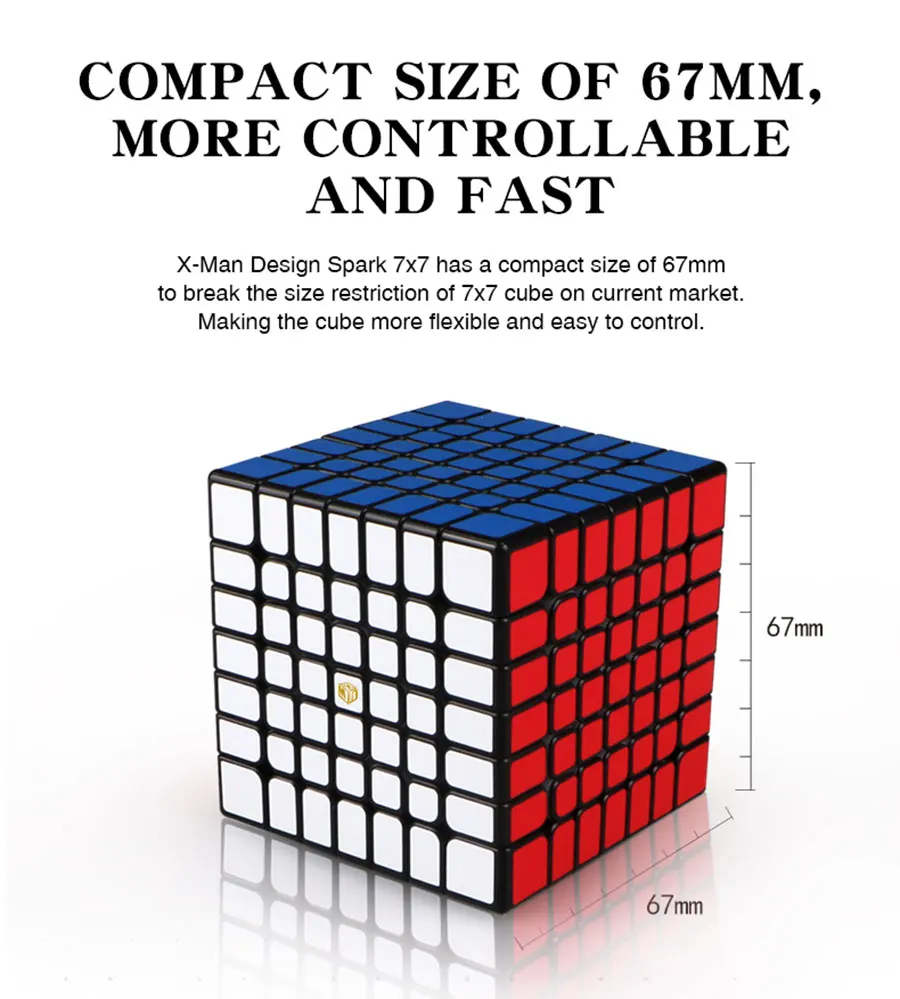 Головоломка магический куб QiYi Xman дизайн 7x7x7 7*7*7 Магнитный куб Spark M WCA Профессиональный скоростной куб обучающая логическая игра игрушки Z