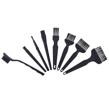 

8 in 1 Plastic Handle Nylon Anti Static Brushes Cleaning Keyboard Brush Kit (Black)