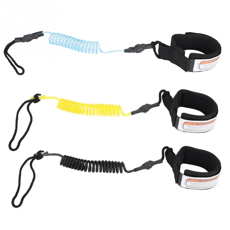 Stand Up Paddle Board 5mm Coiled Spring Leg Foot Rope Surfing Leash for Surfboard