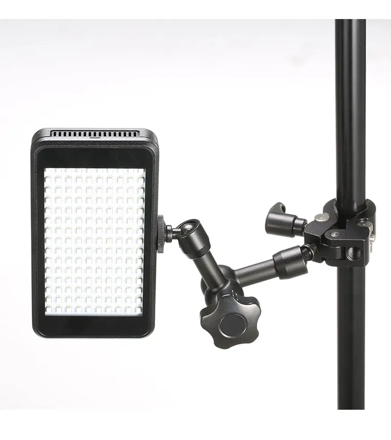 7 Inch Adjustable Friction Articulating Magic Arm + Small Super Clamp Crab Clip for DSLR LCD Monitor LED Light Camera Accessories (7)