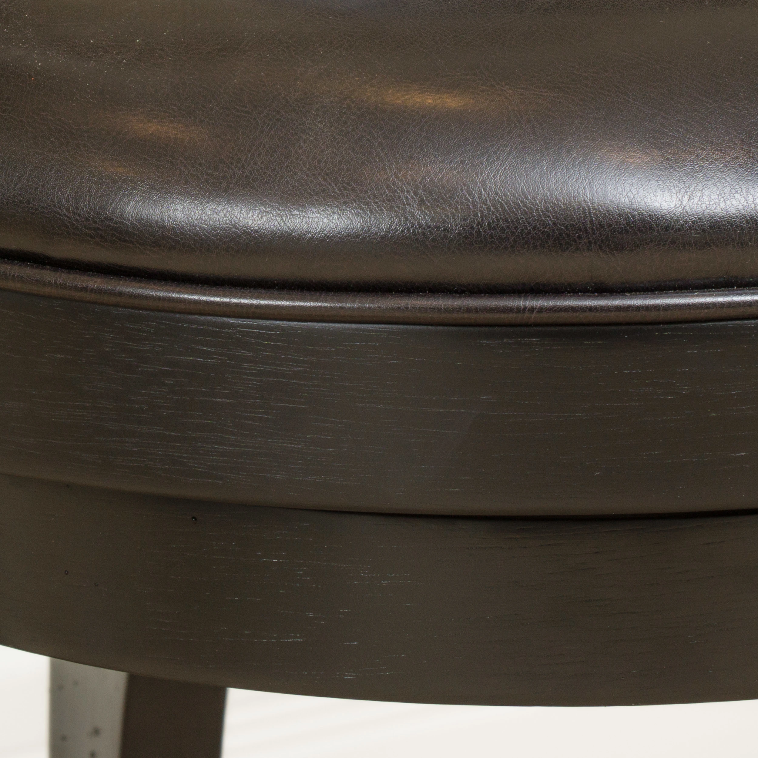 Cody 25-Inch Armed Espresso Leather Swivel Counter Stool (1)