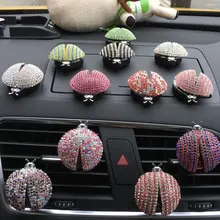 Шикарный Автомобильный держатель для кондиционера, держатель для духов, автомобильный зажим, Шипованный жук, автомобильные стразы, семь звезд, божья коровка, декор интерьера