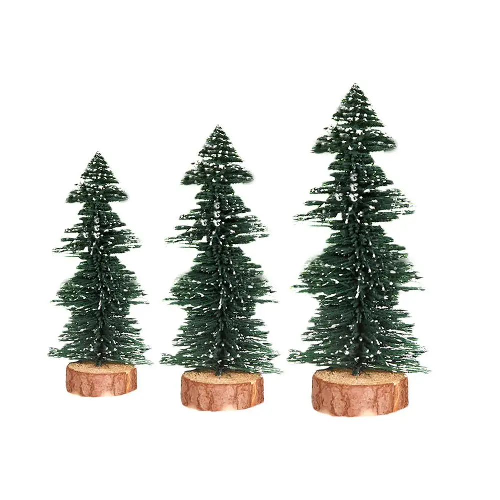 

15/20/30cm Mini Christmas Tree Desktop Mini Stained White Pagoda Dector Christmas Decoration Ornament