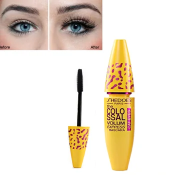

3d Mascara Fiber Yellow Tube Mascara Lashes Thick Curling Lasting Waterproof Black Concentrated Eye Mascara Cosmetics TSLM1