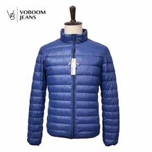 VOBOOM 2016 Новый мужской 90% Белая Утка Куртка С Капюшоном Сверхлегкий Осень Зима Теплая Мужской Легкий Вниз пальто LD002
