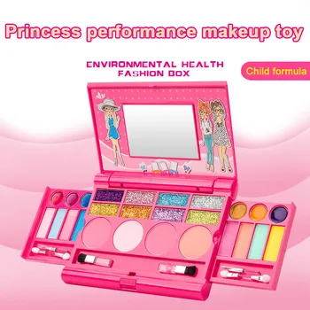 

Girl Makeup Set Toys Eyeshadow Lip Gloss Blushes Princess Cosmetic Kit for Girls FJ88