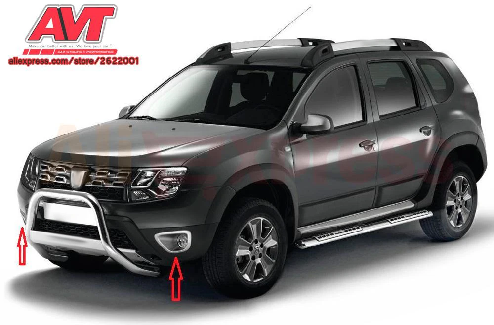 Pads on fog lights for Renault Duster 2010 2014 styling pad on the