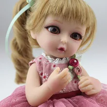 25 см силиконовые куклы baby/Детские Mini SD/BJD моделирование супер мило Наряжаться кукла для девочки розовое платье принцессы подарок