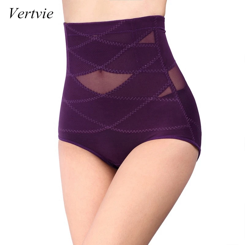 Buy vertvie Sexy High Waist Underwear Women Shapewear Briefs Breathable Mid