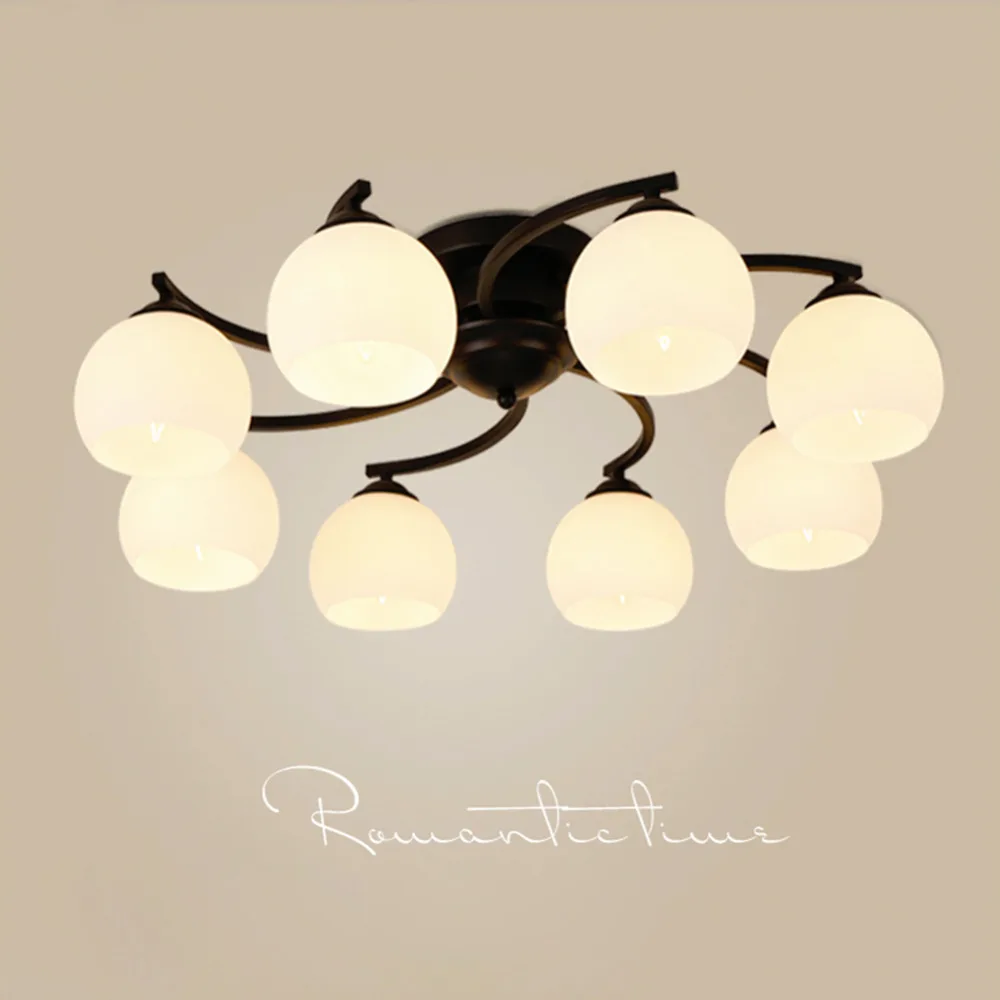

Iron art AC110 220V available led ceiling lights base E27 led ceiling lamp for Home dining room living room