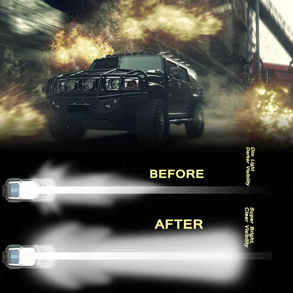 10pcs 72W Two Rows Waterproof LED Light Bar Modified Vehicle