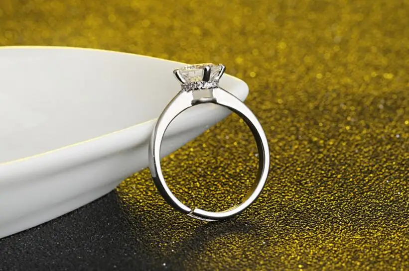 Anenjery,, модное классическое обручальное кольцо, 925 пробы, серебро, 6 мм, AAA, CZ, циркон, кольца для женщин, anillos, изменяемый размер, S-R178