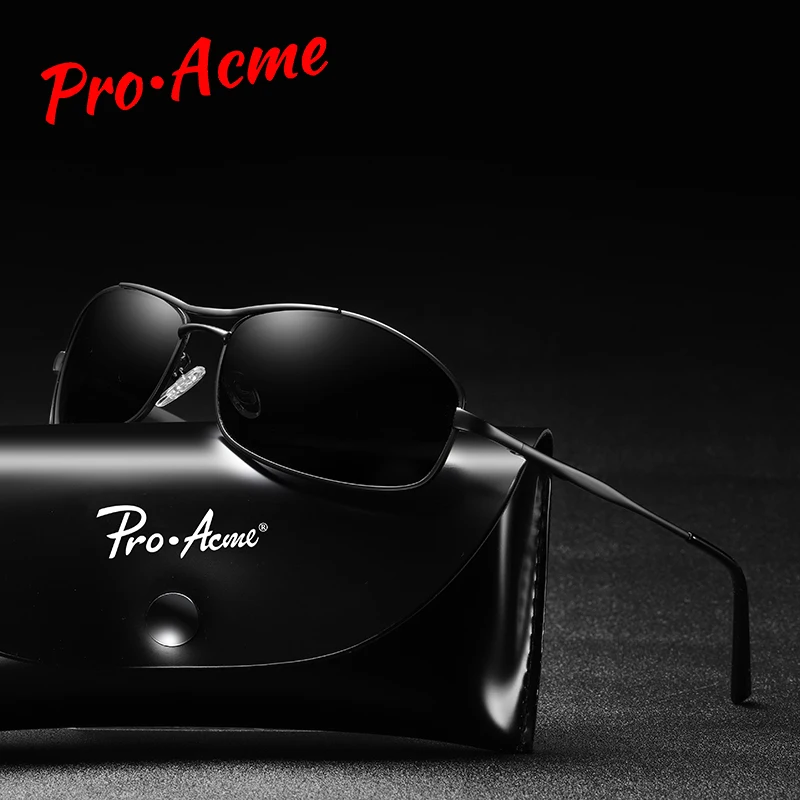 

Pro Acme Brand Designer Rectangle Mens Sunglasses Vintage Polarized Sunglasses Men Black Classic Sun Glasses for Men PA1178