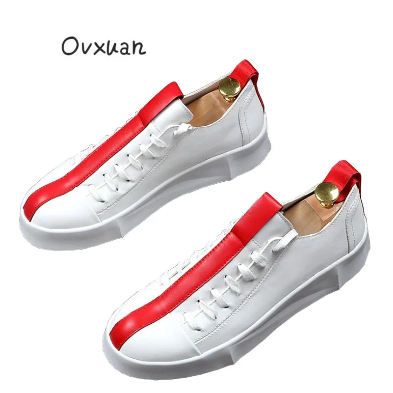 Ovxuan/мужские лоферы ручной работы в полоску среднего размера; Вечерние туфли на плоской подошве для выпускного вечера; мужские туфли на плоской подошве; Летние Мужские модельные туфли