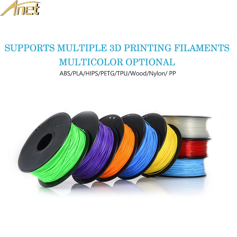 3D DIY Printer PLA Filament 1kg//2.2lb 1.75mm for Anet MakerBot RepRap 10 Colors