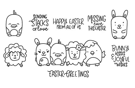 

Easter Transparent Clear Stamps for DIY Scrapbooking/Card Making/Kids Christmas Fun Decoration Supplies