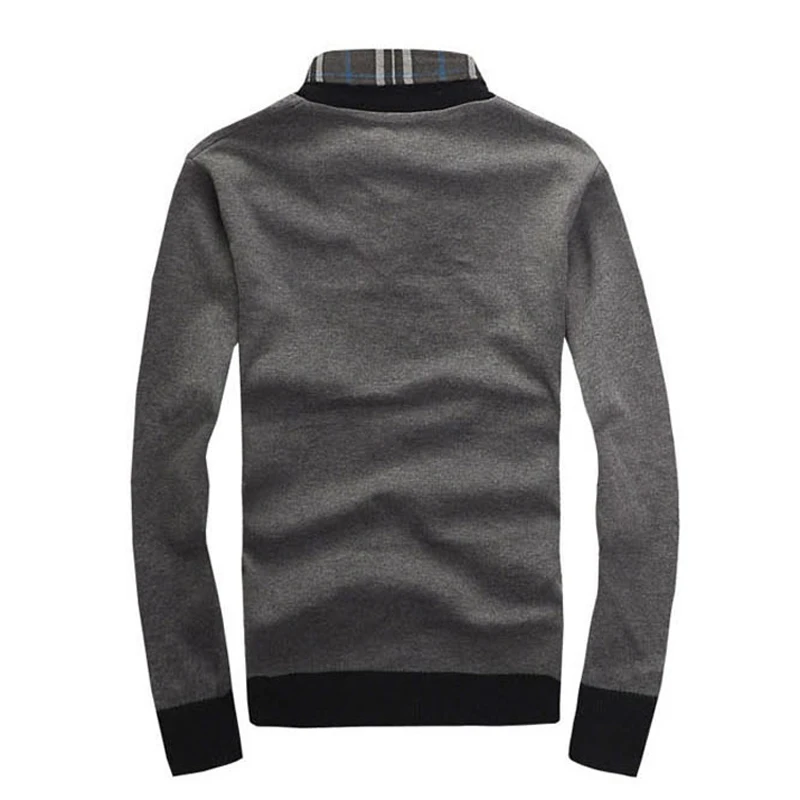 Jinsen Aite осенне-зимний свитер мужской повседневный модный мужской пуловер тонкий отложной воротник пэчворк вязаный Pull Homme JS410
