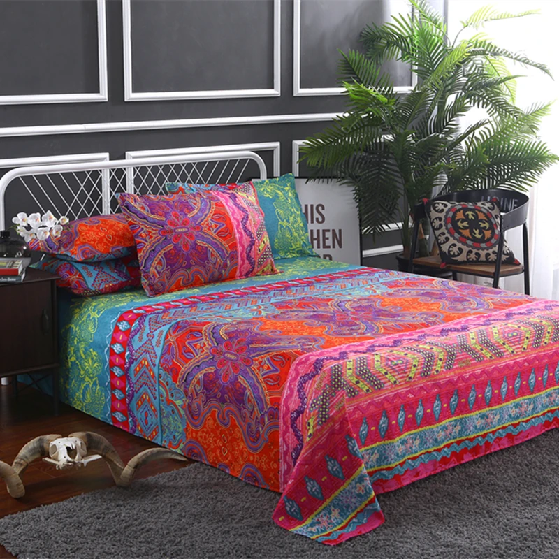 Yi chu xin 3d Bohemian Bedding set queen size boho Duvet Cover set Pillowcases 2/3pcs bed set