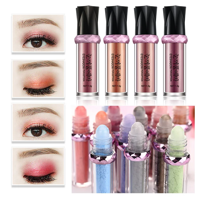 

12 Colors Easy To Use Glitter Eye Shadow Powder Bead Walking Pigment Loose Powder Eyeshadow Makeup TSLM1