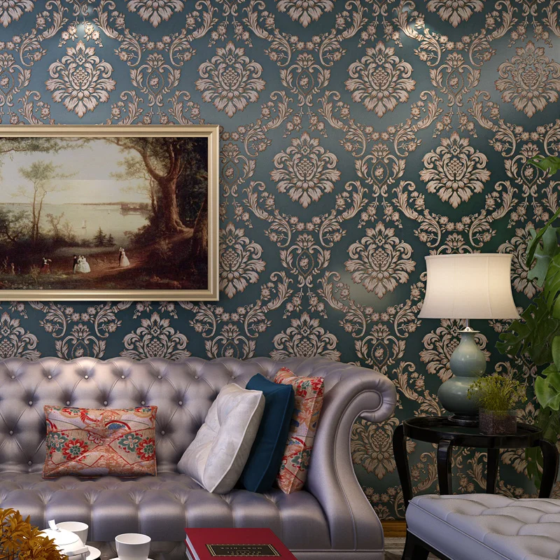 

Damasco 3d European wallpaper for walls 3 d living room bedroom sofa tv backgroumd of wall paper roll papel de parede listrado