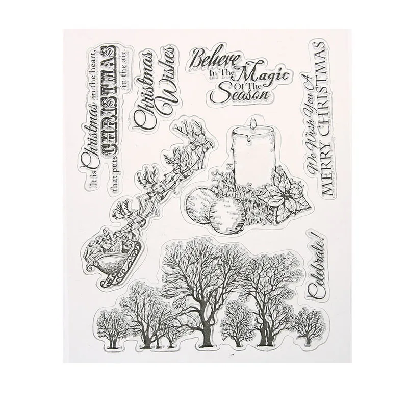 18 видов стилей прозрачные штампы для скрапбукинга DIY печать карты ручной работы украшение для открыток бабочка цветок силиконовый штамп